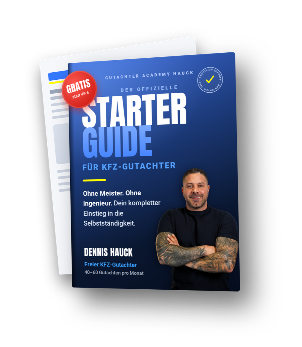 KFZ-Gutachter Starter Guide Buch-Mockup